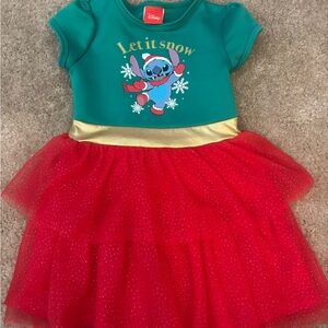 Disney Stitch Dress - Green and Red